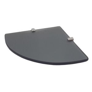 Prateleira de Canto Frente Reta 25x25cm Fume Manu Vidros