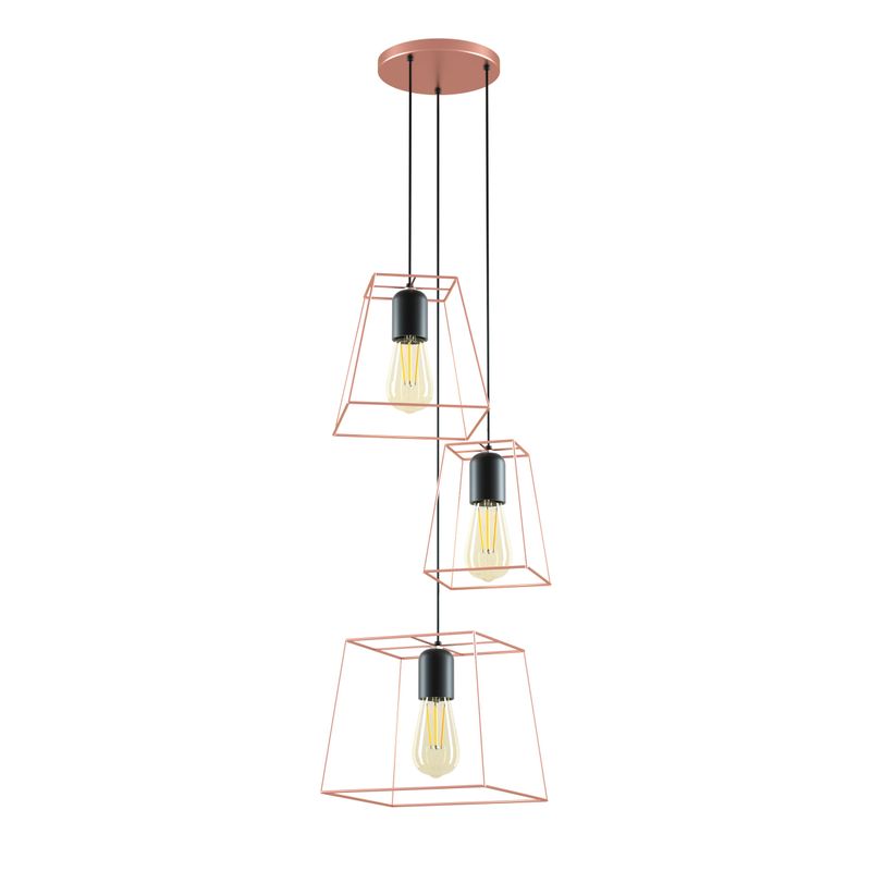 Pendente-Cubo-3XE27-RS-GD-Preto-Fosco-Orluce
