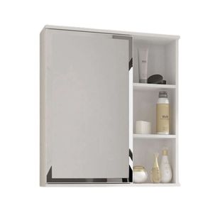 Armário 63x55cm Com Espelho Treviso Branco Mgm