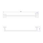 Porta-Toalha-50cm-Clean-Black-Noir-Deca