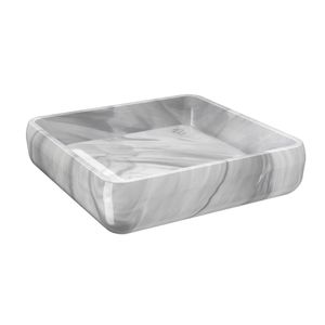 Saboneteira Cube Mármore Branco Coza