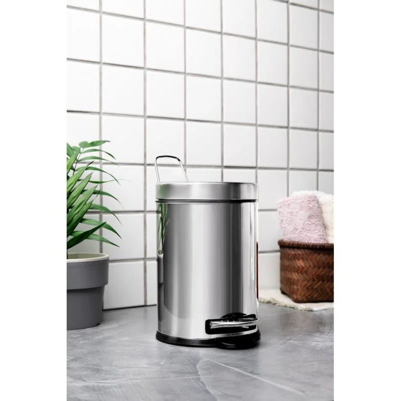 Lixeira-Inox-3L-com-Pedal-e-Balde-Brinox