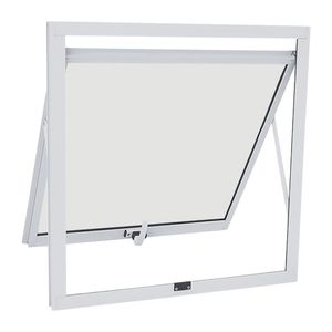 Janela Maxim-ar 60x60cm Vidro Liso Branco Infinity Líder Esquadrias