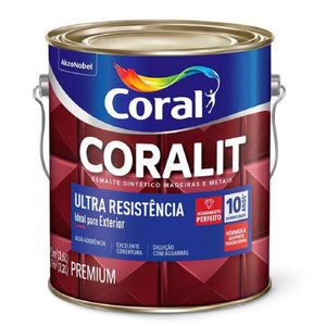 Esmalte Sintético Coralit Ultra Resistência Alto Brilho Branco Neve 3,6L Coral