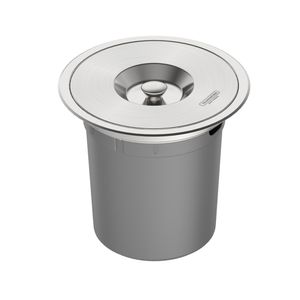 Lixeira de Embutir Clean Round Aço Inox Balde Plástico 5L Tramontina