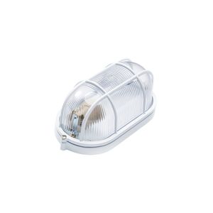 Luminária Tartaruga Oval Alumínio Branca Olivo