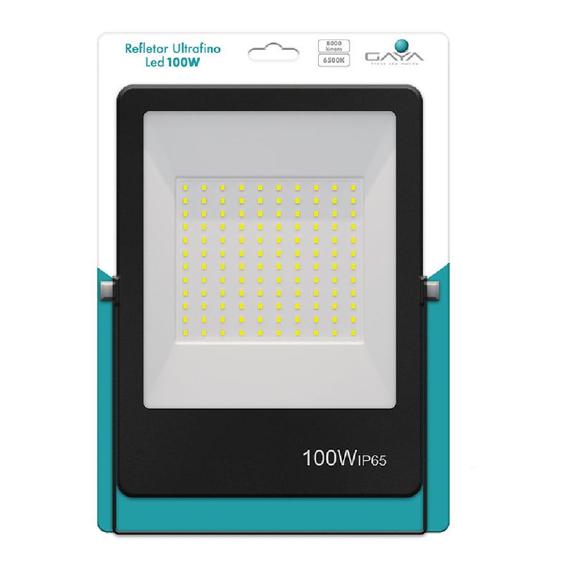 Refletor-Led-100W-Ultrafino-Preto-6500K-Branco-Aluminio-Gaya-717304
