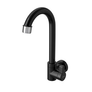 Torneira De Parede Para Cozinha 1168 Hydraplus Preta Hydra Corona