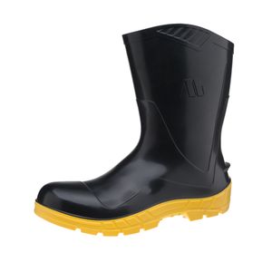 Bota de PVC Vulcaflex Número 43 Preta com Amarelo Marluvas