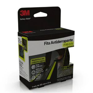 Fita Antiderrapante 50mm x 5m Safety Walk Preta Neon 3M do Brasil