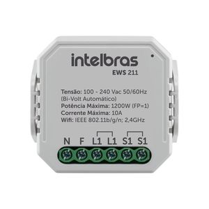 Interruptor Controlador de Cargas Wi-Fi 1/1 EWS 211 Intelbras