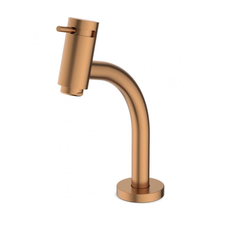 Torneira-de-Mesa-Bica-Baixa-para-Lavatorio-Basic-Rose-Gold-Matte-Celite