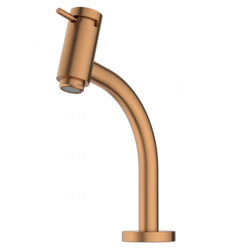 Torneira-de-Mesa-Bica-Baixa-para-Lavatorio-Basic-Rose-Gold-Matte-Celite