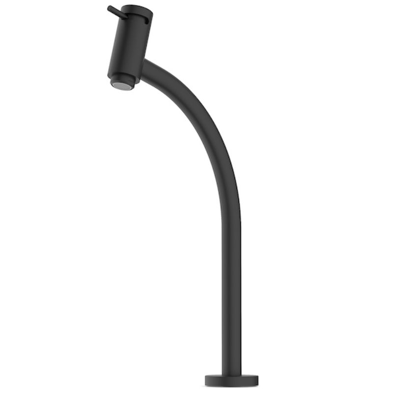 Torneira-de-Mesa-Bica-Alta-para-Lavatorio-Basic-Preto-Matte-Celite