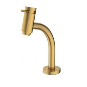 Torneira de Mesa para Lavatório Bica Baixa Basic Gold Matte Celite