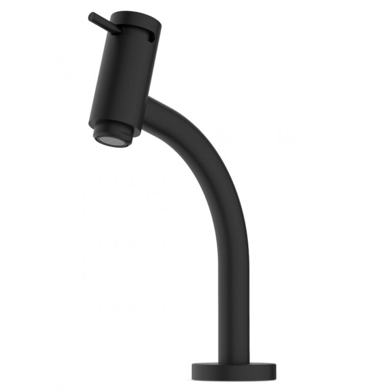 Torneira-de-Mesa-Bica-Baixa-para-Lavatorio-Basic-Preto-Matte-Celite