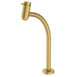 Torneira-de-Mesa-Bica-Alta-para-Lavatorio-Basic-Gold-Matte-Celite