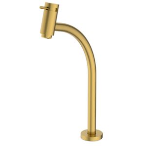 Torneira de Mesa para Lavatório Bica Alta Basic Gold Matte Celite