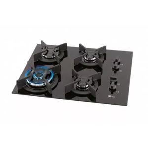 Cooktop a Gás 4Q TC Infinity Mesa de Vidro Preto Fischer
