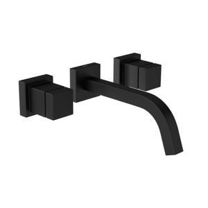 Misturador de Parede para Lavatório Cubo Black Matte Deca