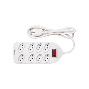 Extensão Protetor Eletrônico 8 Tomadas Epe 1008 1,5m Branca Intelbras