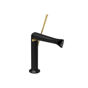 Torneira de Mesa para Lavatório Bica Alta Black Matte/Gold Deca