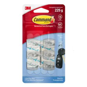 Gancho Command Mini Transparente 3M do Brasil
