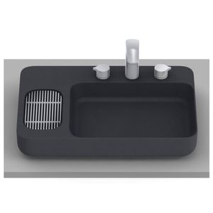 Cuba de Apoio 60X42cm Válvula 7/8 Infinity Onix Roca Celite