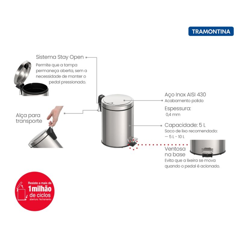 Lixeira-de-Inox-com-Pedal-5-Litros-Cromada-Tramontina