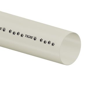 Tubo Condutor Circular Acquapluv 3m PVC Bege Tigre