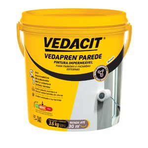 Impermeabilizante para Parede Vedapren 3,6kg Branco Vedacit