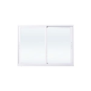 Janela de Correr 100x100cm Vidro Liso Branco Infinity Líder Esquadria