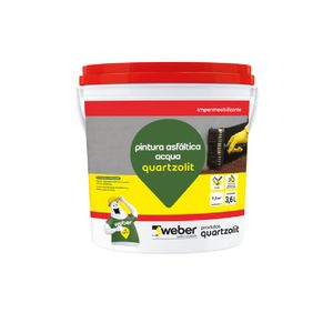 Pintura Asfáltica Acqua 3,6L Preto Quartzolit