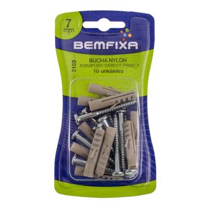 Parafuso e Bucha 7mm Cabeça de Panela 3103 Bemfixa