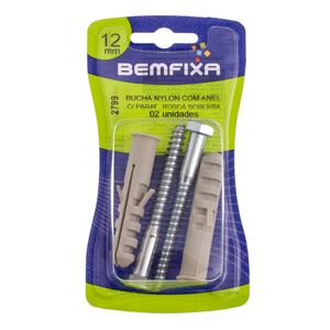 Parafuso e Bucha com Anel 12mm Cabeça Sextavada 2799 Bemfixa