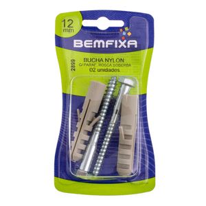 Parafuso e Bucha 12mm Cabeça Sextavada 2899 Bemfixa