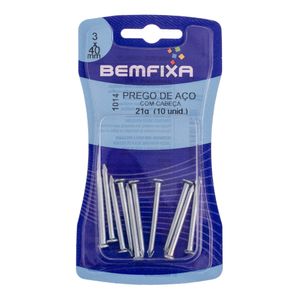 Prego de Aço 3,00x40mm Bemfixa