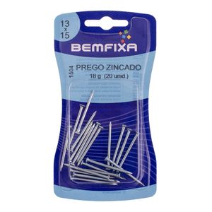 Prego Zincado 13x15 com Cabeça Bemfixa