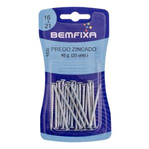 Prego Zincado 16x21 com Cabeça Bemfixa