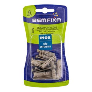 Parafuso/Bucha Inox 6mm Cabeça de Panela Bemfixa