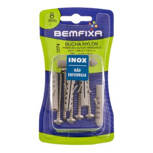 Parafuso/Bucha Inox 8mm Cabeça de Panela Bemfixa