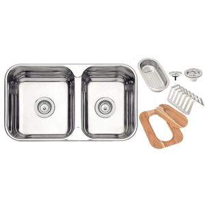 Cuba Dupla 69X40cm Aço Inox Polido Tramontina