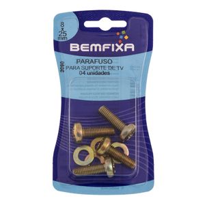 Parafuso para Suporte de TV M8x25mm Bemfixa