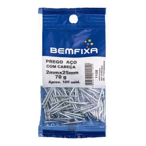 Prego de Aço Com Cabeça 2,00x25mm Bemfixa