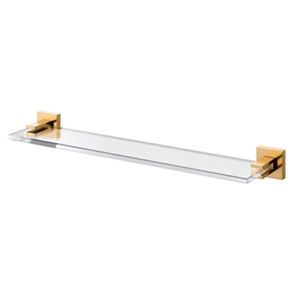 Prateleira Square com Base Ouro Polido Docol