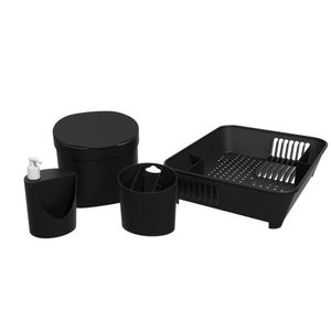 Kit Organizador de Pia Preto Coza