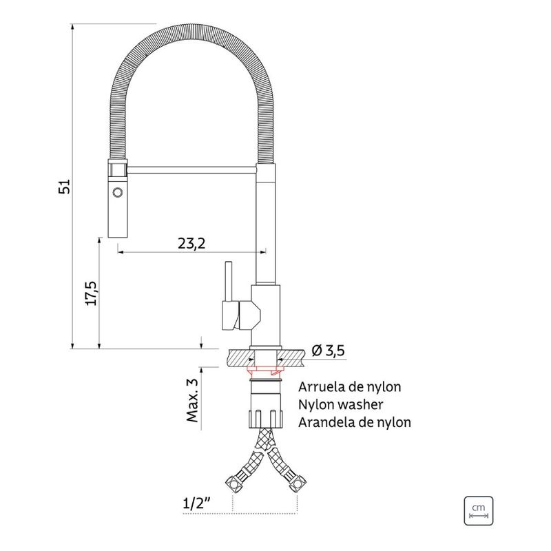 Misturador-Monocomando-Versatile-Inox-Tramontina