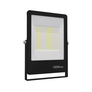 Refletor Led 100W Ultrafino Preto 6500K Branca Gaya