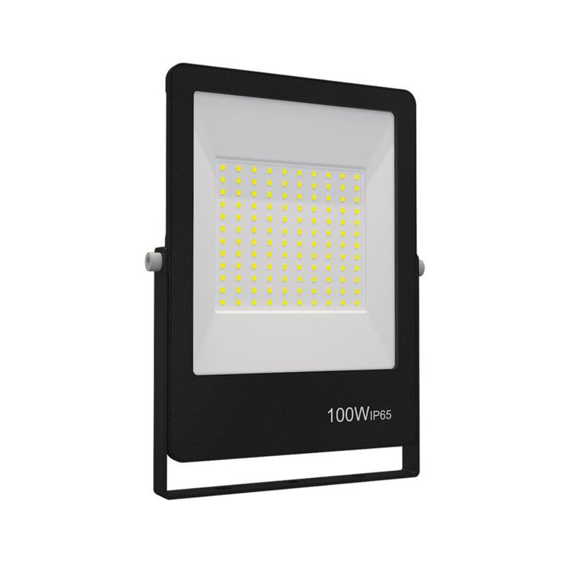 Refletor-Led-100W-Ultrafino-Preto-6500K-Branca-Gaya