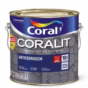 Esmalte Sintético Coralit Antiferrugem Cinza 3,6L Coral